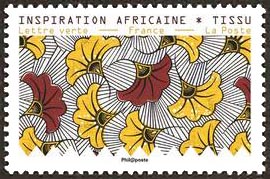 timbre N° 1657, Tissus motifs nature - Inspiration africaine