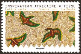 timbre N° 1667, Tissus motifs nature - Inspiration africaine