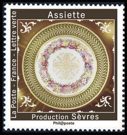 timbre N° 1778, Au pays des Merveilles <br> Artisanat : la Porcelaine