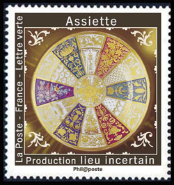 timbre N° 1785, Au pays des Merveilles <br> Artisanat : la Porcelaine