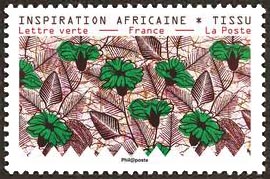 timbre N° 1663, Tissus motifs nature - Inspiration africaine