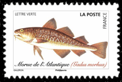timbre N° 1694, Poissons de mer