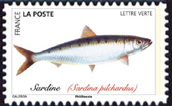 timbre N° 1692, Poissons de mer