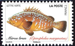 timbre N° 1691, Poissons de mer