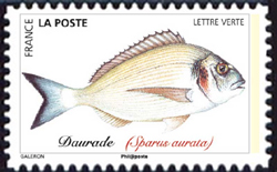 timbre N° 1687, Poissons de mer