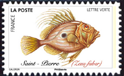 timbre N° 1686, Poissons de mer