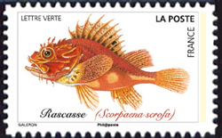 timbre N° 1684, Poissons de mer