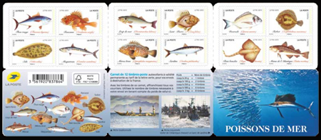 timbre N° BC1683, Poissons de mer 2019