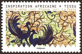 timbre N° 1666, Tissus motifs nature - Inspiration africaine