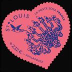 timbre N° 2098, Cœur St Louis