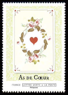  Cartes à jouer «collection Louis XV» <br>As de Cœur