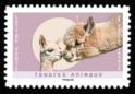 timbre N° 2250, Tendres Animaux