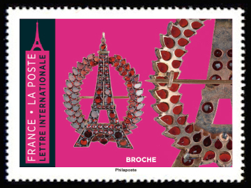  La Tour Eiffel - objet de collection <br>Broche ornée