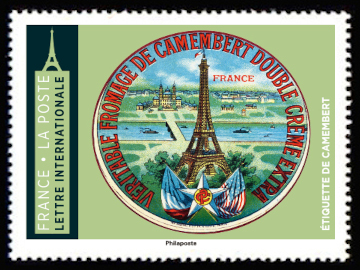  La Tour Eiffel - objet de collection <br>Etiquette de camembert