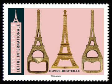  La Tour Eiffel - objet de collection <br>Ouvre-bouteille inscription «Souvenir de Paris»