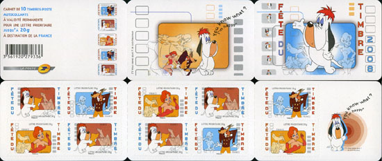 timbre N° BC160, Fête du Timbre 2008 - Droopy et le loup