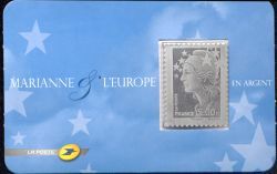 timbre N° 193 / 4242, Marianne de Beaujard Gravure à chaud argent