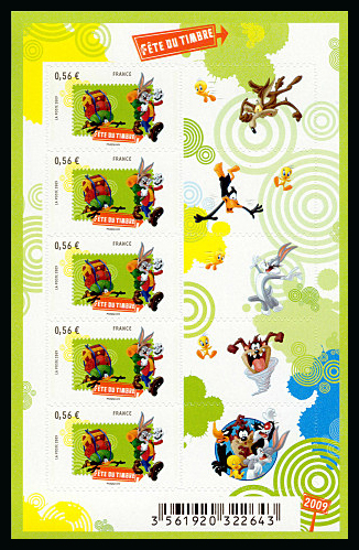 timbre N° F273, Fête du timbre - Bugs Bunny et Daffy Duck font de la randonnée