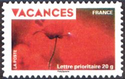  Timbre pour vacances <br>Coquelicot