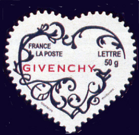 timbre N° 103, Coeur 2007 Givenchy