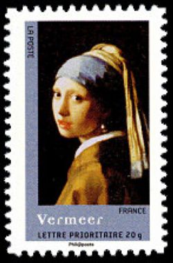  Scéne de la vie œuvres de peintres célèbres <br>La jeune fille à la perle : oeuvre de Jan Vermeer (1632-1675)