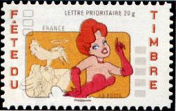 timbre N° 161, Fête du Timbre 2008 - La girl et le loup