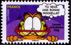 timbre N° 195 / 4272, Carnet «Sourires avec Garfield»