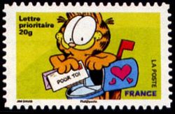 timbre N° 199 / 4276, Carnet «Sourires avec Garfield»