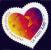 timbre N° 25, Saint Valentin Coeur avec : je t'aime