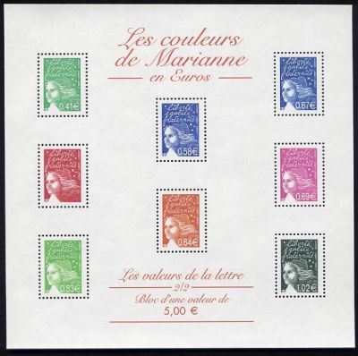 timbre Bloc feuillet N° 45, Les couleurs de Marianne