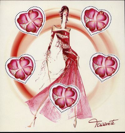 timbre Bloc feuillet N° 54, Saint Valentin