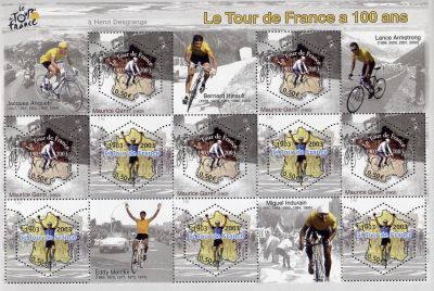 timbre Bloc feuillet N° 59, Centenaire du tour de France