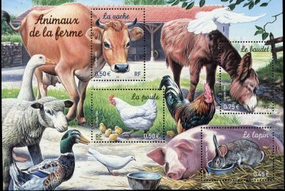 timbre N° 69, Nature de France : Animaux de la ferme