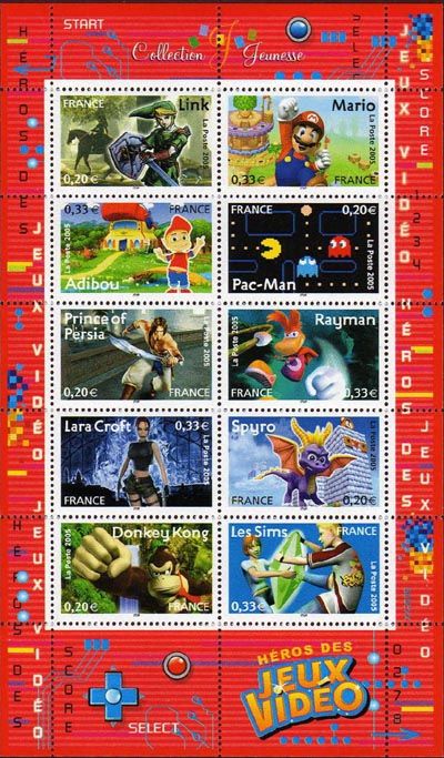 timbre N° 91, Collection jeunesse : Héros de jeux vidéo