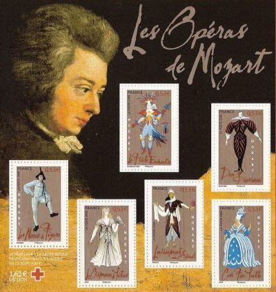 timbre N° 98, Les opéras de Mozart