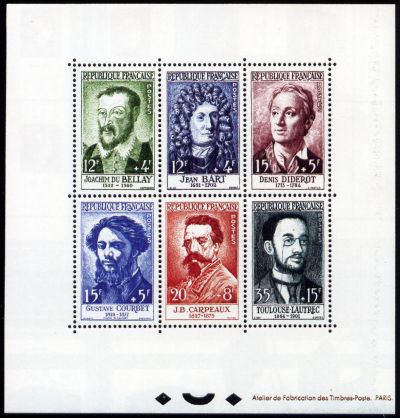 timbre Non référencé, Depuis 1923 la Poste fait imprimer des épreuves de luxe pour chaque timbre émis. Ces épreuves officielles sont réservées aux hauts fonctionnaires et titulaires des hautes charges de l'état