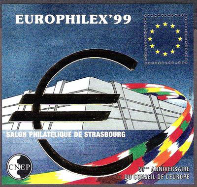  Salon philatélique de Strasbourg, 50 anniversaire du conseil de l'Europe 