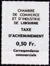 timbre N° 5, Vignette Chambre de commerce  de Libourne
