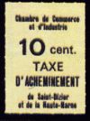 timbre N° 8, Vignette Chambre de commerce  de  Saint-Dié