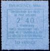 timbre Maury N° 25A, Vignette Courrier de Jersey vers la France