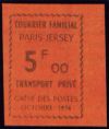 timbre N° 14, Vignette Courrier à destination de Jersey