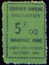 timbre N° 17, Vignette Courrier à destination de Jersey