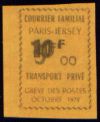 timbre N° 16, Vignette Courrier à destination de Jersey