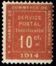 timbre N° 1, Timbre émis par la chambre de commerce de Valencienne pour palier à l'interruption du service postal