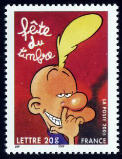 timbre N° 3751, Fete du timbre Titeuf personnage du dessinateur de bande dessinée Zep