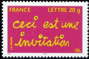 timbre N° 3760, Ceci est une invitation