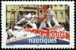 timbre N° 3767, La France à vivre - Les joutes nautiques