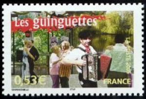 timbre N° 3770, La France à vivre - Les guinguettes