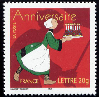 timbre N° 3778, Joyeux anniversaire Becassine ( personnage de bande dessinée )