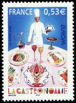 timbre N° 3784, Europa La gastronomie